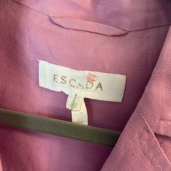 Escada lilac linen set size 40 Jacket size 42 pants - Picture 4 of 11